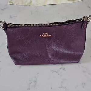 Coach Metallic Purple Shoulder Bag